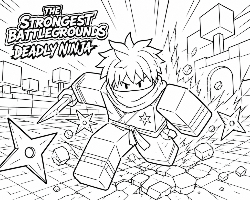 The Strongest Battlegrounds, Deadly Ninja, coloring image