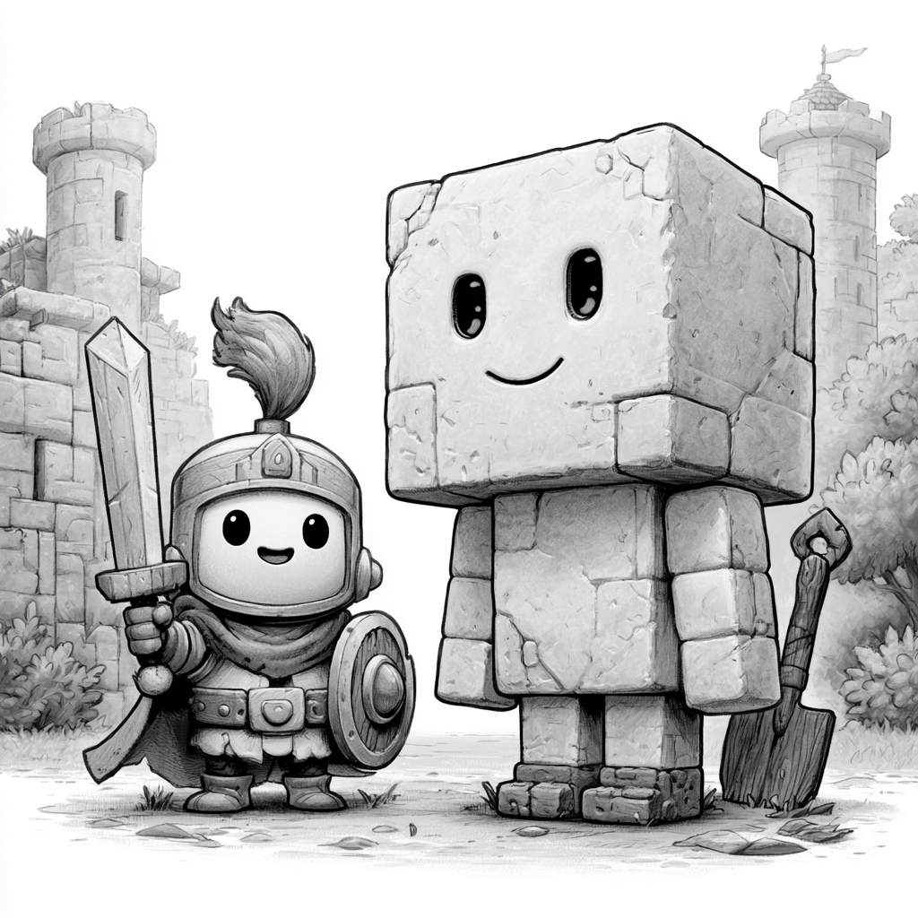 Free_Printable_Blocky_Adventure_Game_Coloring